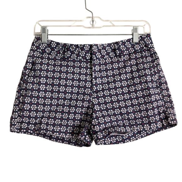 Gap Khakis Slim City 3 Inch Shorts Shorty Geo Dot Floral Pattern Casual Shorts - Picture 1 of 10